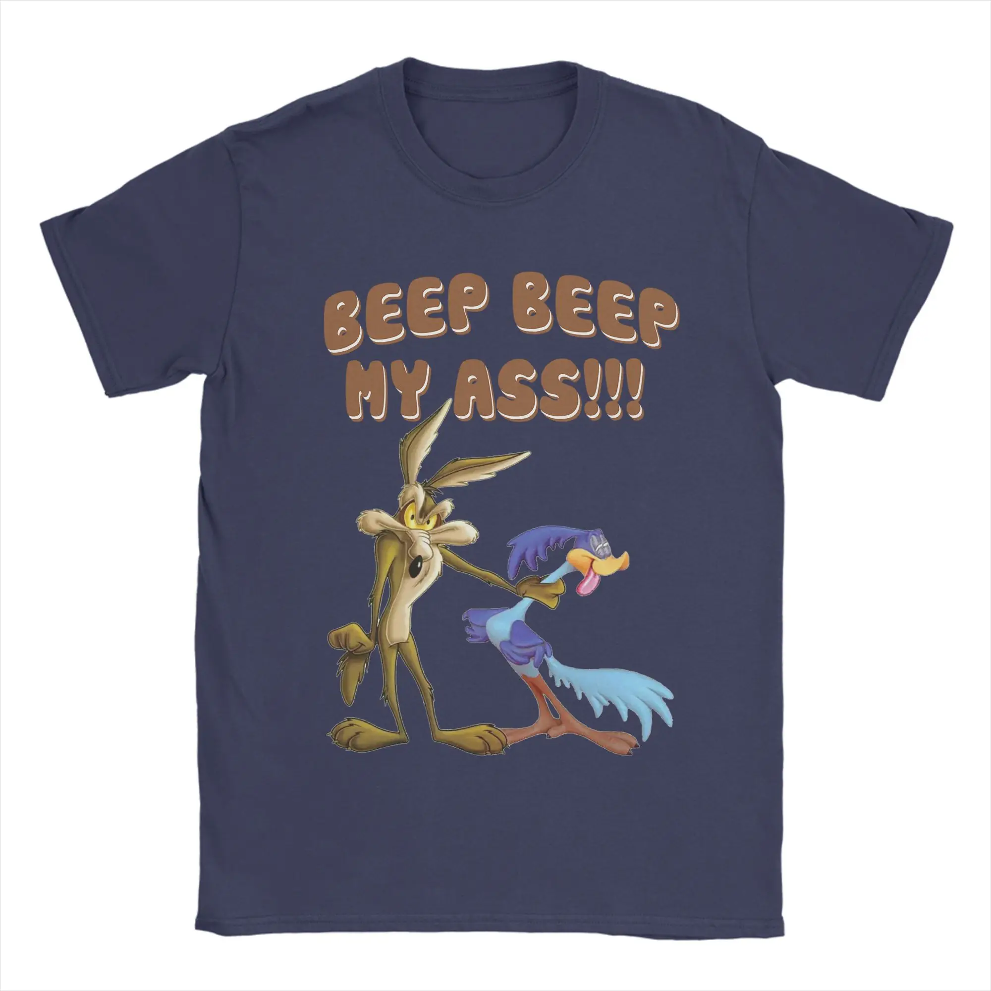

Retro Movie Vintage Roadrunner Coyot T Shirt Pure Cotton Clothing Vintage Short Sleeve Round Collar Tee Shirt 4XL 5XL T-Shirts