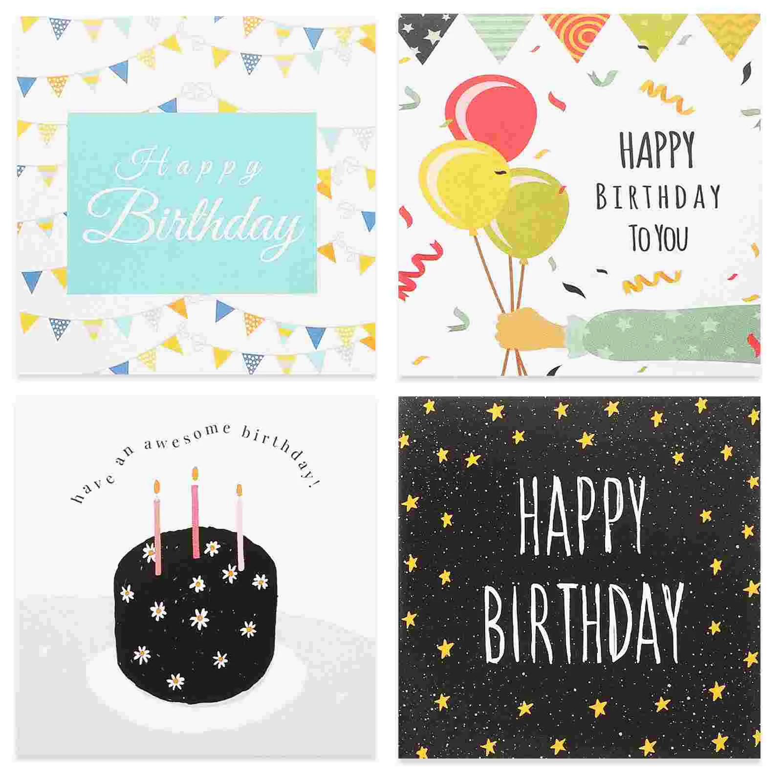 

120 Pcs Party Message Card Birthday Cards for Kids Greeting Simple Assortment Gift