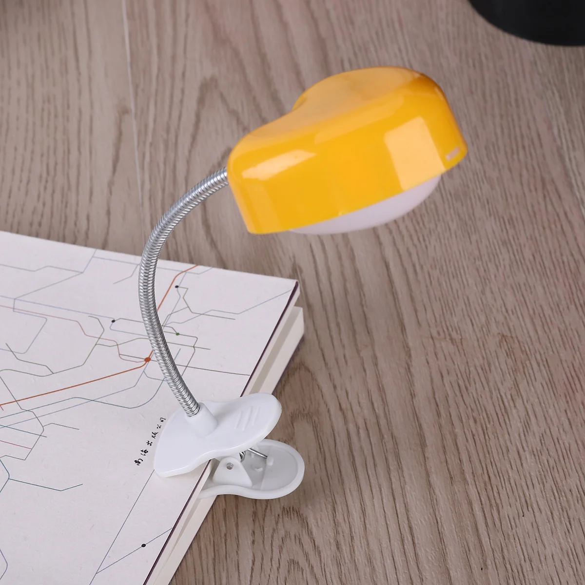 

Yellow LED Desk Lamp with Clip Eye Protection Adjustable Reading Light Clamp Lamp Energy Saving for Bedroom Office