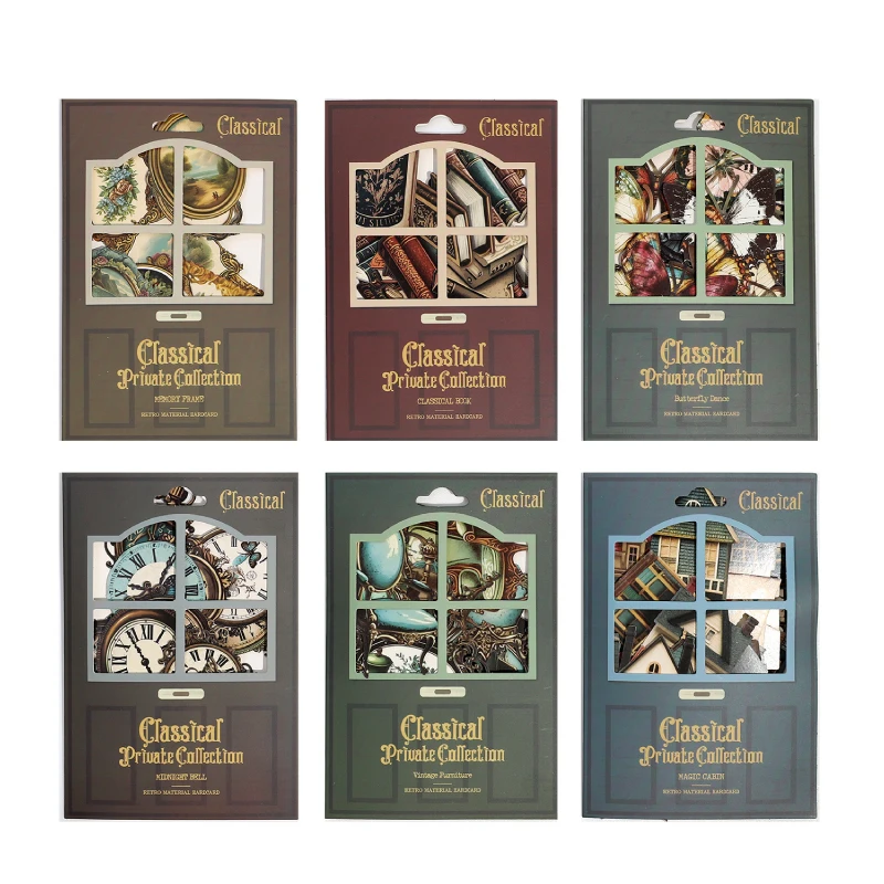 

12packs/LOT Classical Private Collection Series series cute lovely retro decorative paper sticker