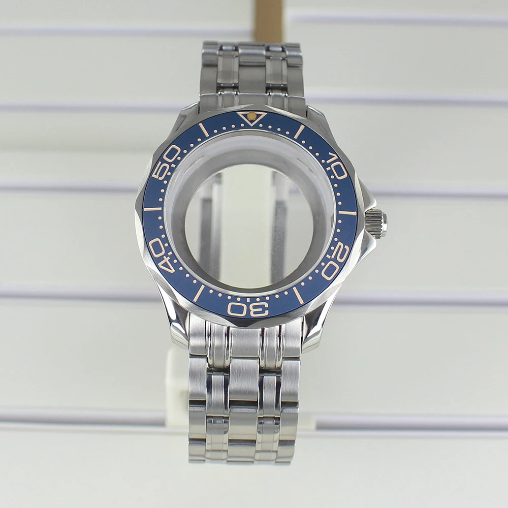 41mm Watch Case and Bracelet Stainless Steel Waterproof for Seamaster 300 NH35 NH36 NH38 Movements 31mm Dial Watch Accessories image 3