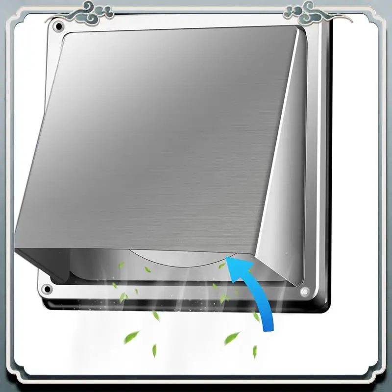 Durable Dryer Vent Cover Outside 6 Inch With Removable Mesh, Exterior Metal Outside Dryer Vent Cover Cap For House