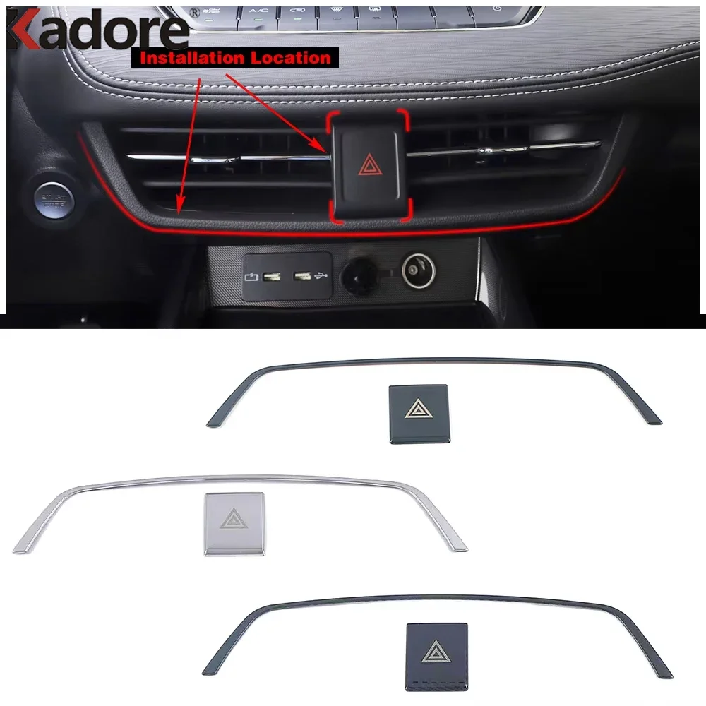 Center Console Air Vent Trim Cover Middle Dash Vent Trim Car Sticker Accessories For Haval Jolion 2021 2022 2023 2024 2025 2026