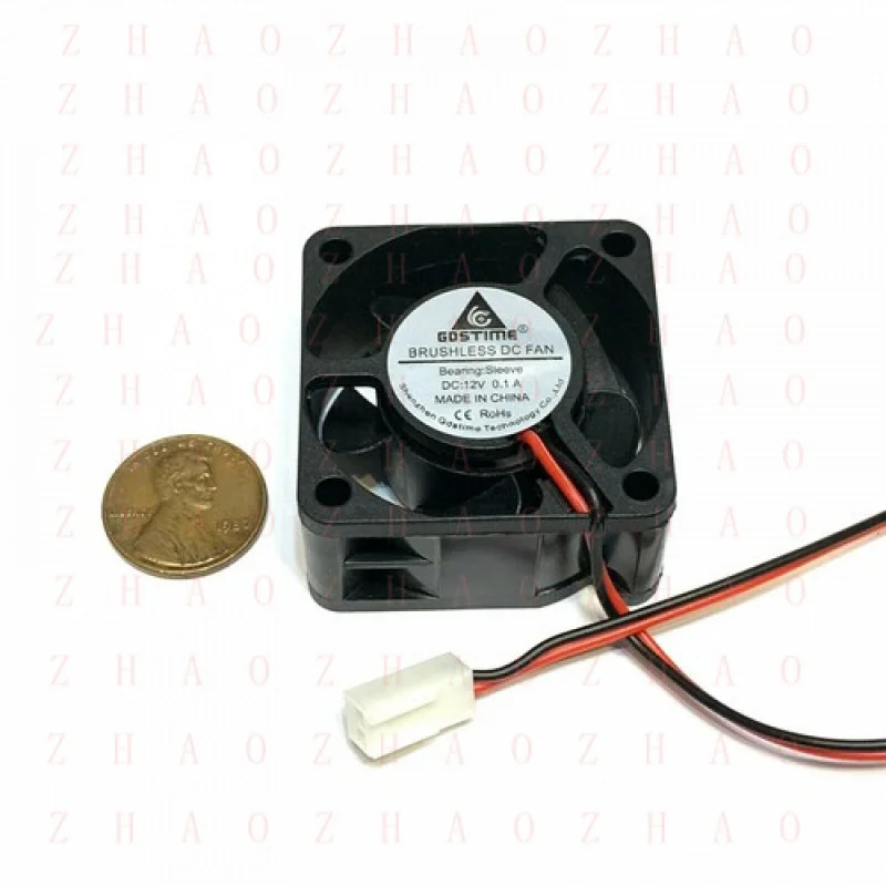L+ 2 Pieces for Sleeve Fan 12v mini 40mmx20mm 2pin 4020 dc micro brushless cooling A39