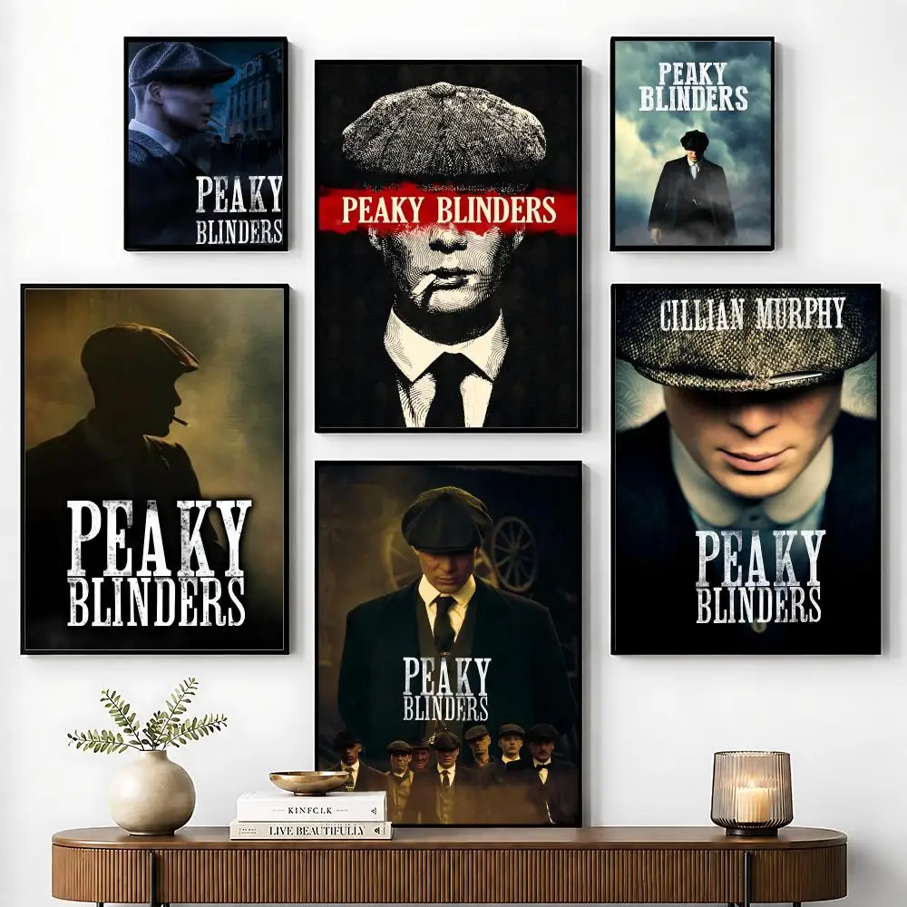 Cool P-Peaky Blinders TV Play Poster Perfect Sticker Self Adhesive for Office Home Theater Wall Art Decor Fancy Gift
