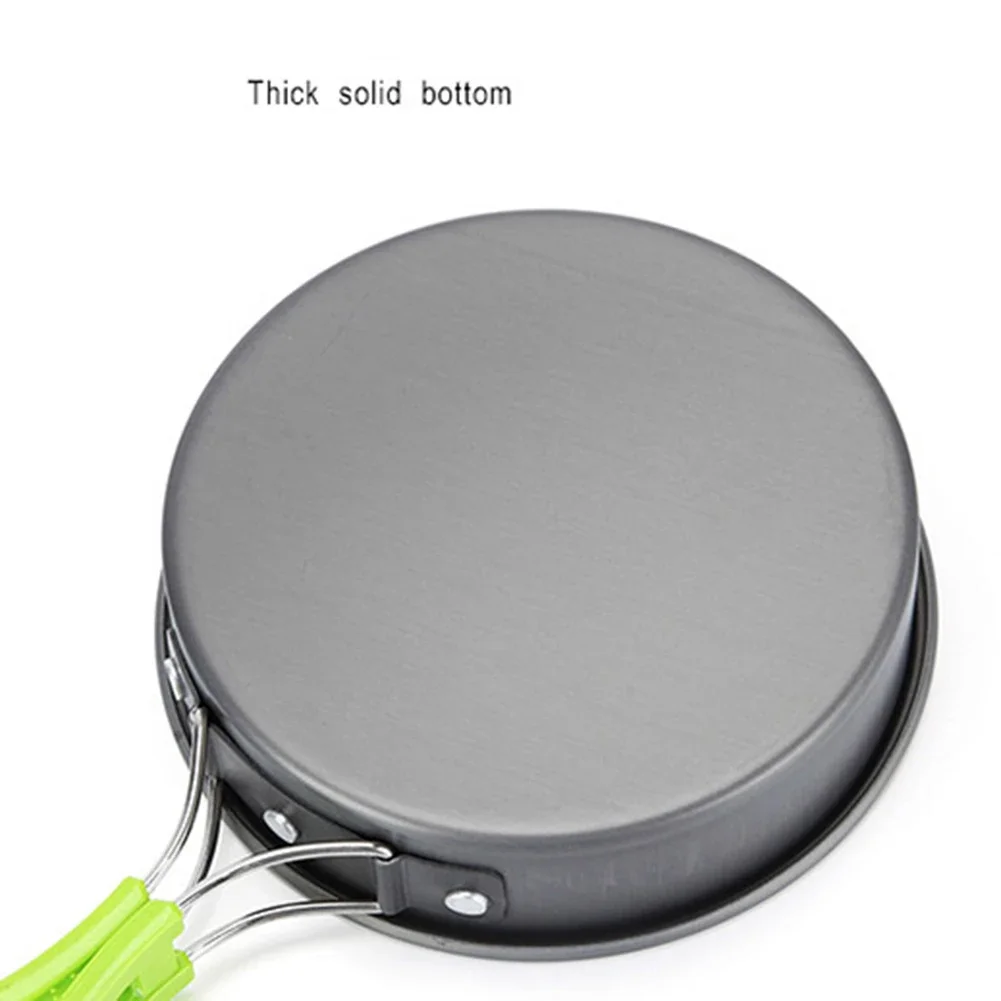 

1-2 Person Cookware Camping Cookware Set Wear-Resistant Construction Anodized Aluminum Anodized Aluminum Pot Set