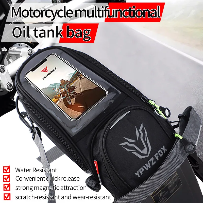 

New Motorcycle Fuel Bag Mobile Phone Navigation Tank Multifunctional Small Oil Reservoit Package Motorcycle riding bag cz