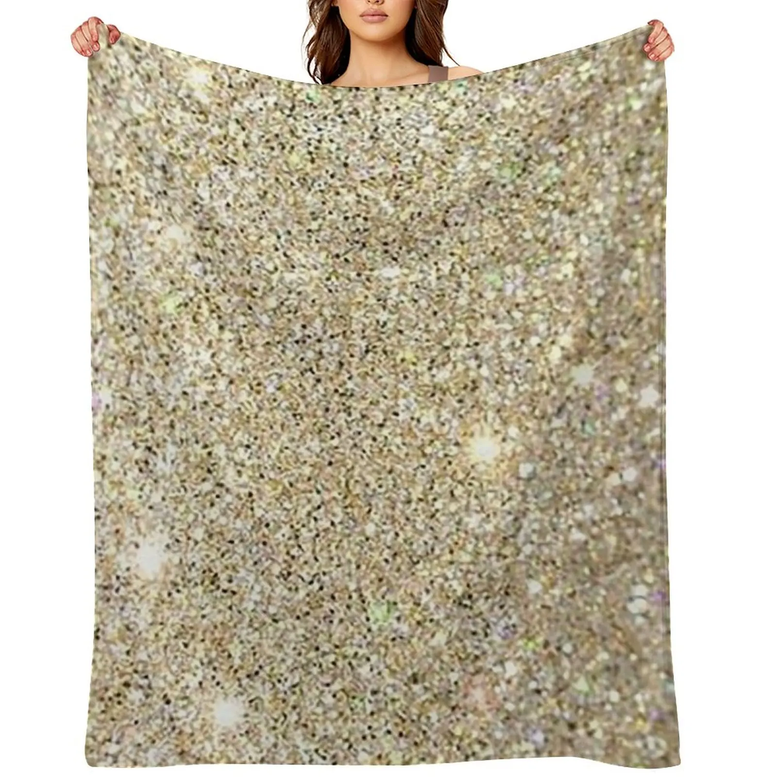 Golden Color Pattern Throw Blanket Stuffeds Sofa bed plaid Picnic Blankets