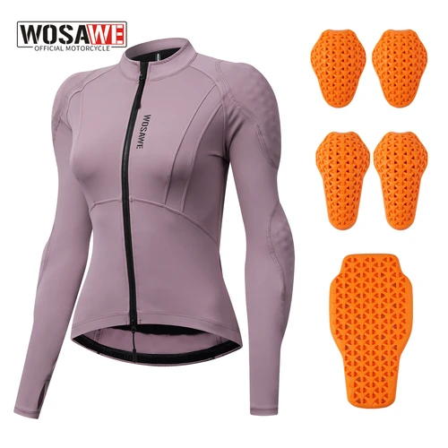 WOSAWE-Chaqueta de armadura de motocicleta para mujer y niña, armadura de cuerpo completo para Motocross, chaqueta de montar en la calle, equipo de protección certificado CE, otoño