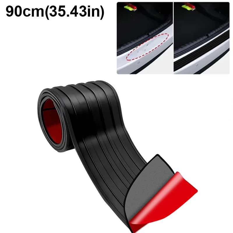

Universal Rubber Mouldings Pad Trim Cover Strip Anti-Scratch Car Rear Bumper Guard Plate Cover Trim Trunk Guard Car Accessories