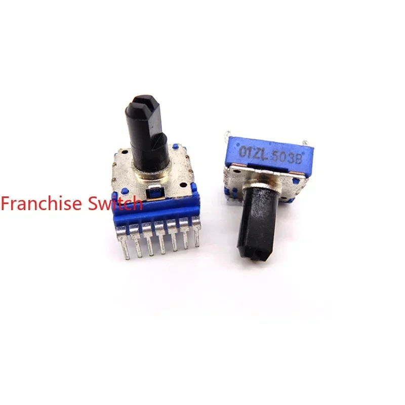 

10PCS High Quality 141 Type Audio Volume Adjustment Potentiometer B50K Duplex 7-pin 13.5MM Half Shaft