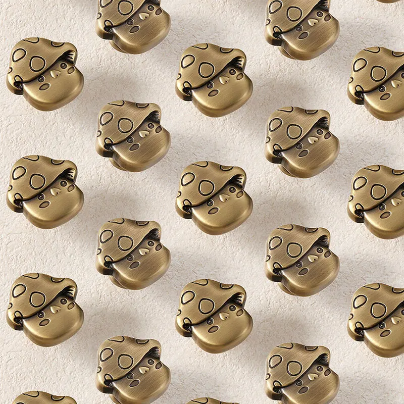 جديد الكرتون المقابض الصلبة النحاس الفطر سحب مقابض لقطع الأثاث لخزانة المطبخ خزانة خزانة الأحذية رف أدراج خزانة 1 قطعة