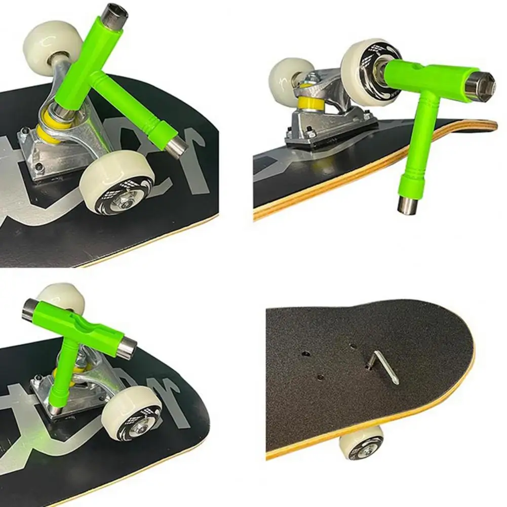 Alat Skateboard, ukuran saku, tugas berat, alat kunci pas Skateboard multifungsi dengan tipe-t, obeng Hex untuk anak-anak