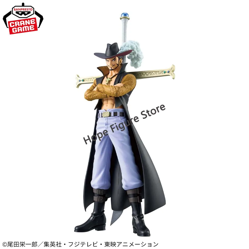 In Stock Original BANPRESTO DXF THE GRANDLINE SERIES EXTRA One Piece Dracule Mihawk Figure Anime Model Genuine Boxed Toy