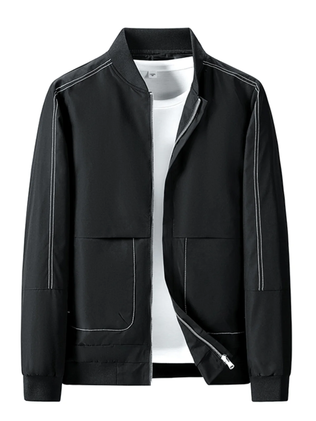 

Мужская демисезонная куртка в корейском стиле, повседневная, ветрозащитная, из полиэстера и нейлона, с застежкой-молнией, уличная мода