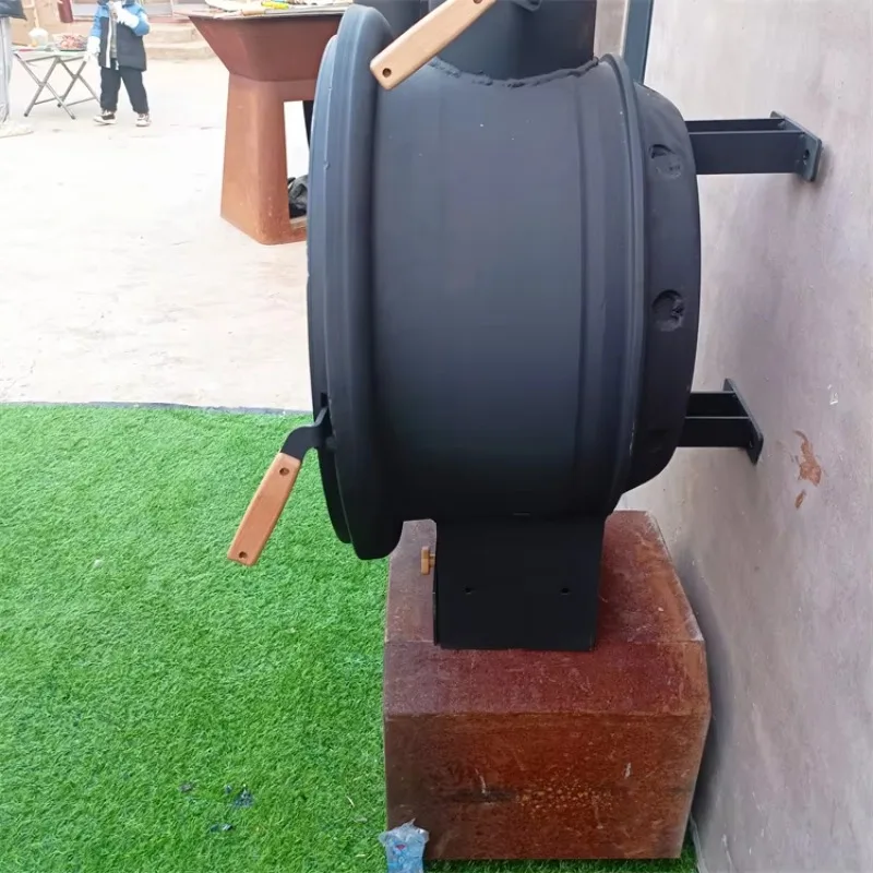 【ساخن】واقد حرق الخشب الفولاذية الحديثة، مواقد معلقة صديقة للبيئة للاستخدام الداخلي