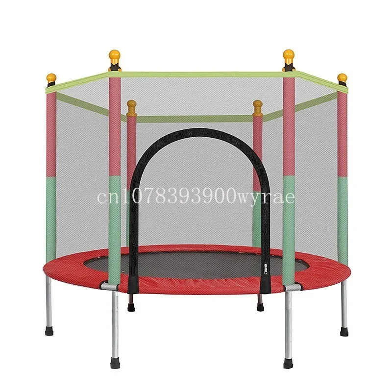 

Children Exercise Trampoline with Protective Net Equipped Indoor Sports Entertainment Support 100 KG