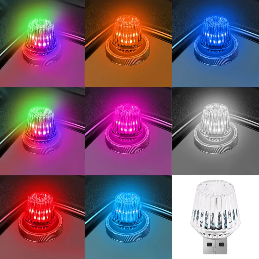 

Mini USB LED Car Atmosphere Light for Car Party Holiday Ambient Decoration Lamp Automotive Plug Play Auto Interior Led Light