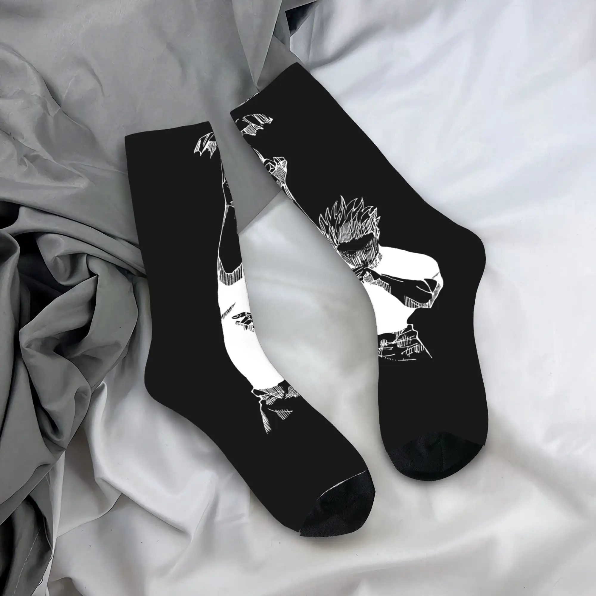 

Носки Custom Harajuku J-Jujutsus K-Kaisens для женщин и мужчин, теплые, с 3D-печатью, крутые, с мультяшными персонажами, спортивные, баскетбольные носки