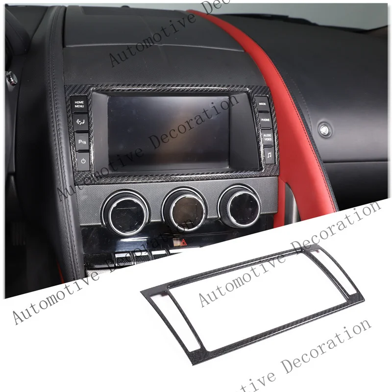 Z+ Real Carbon Fiber Center Console Dashboard Display Trim For Jaguar F-Type 13-24
