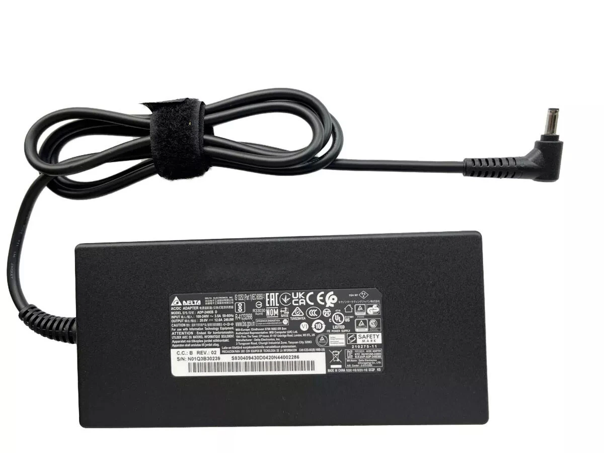 Оригинальный тонкий адаптер переменного тока DELTA ADP-240EB D 20V 12A 240W 4.5x3.0mm для ноутбуков MSI, оригинальный OEM-блок питания.