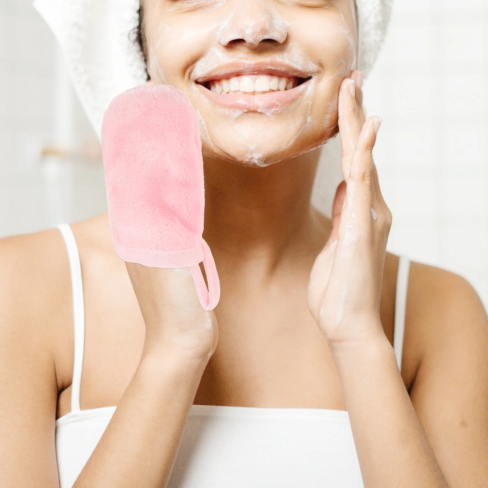 6 قطعة قفازات تنظيف الوجه مزيل ماكياج لينة الاستخدام اليومي قفازات غسل الوجه قابلة لإعادة الاستخدام أداة الجمال قفازات غسل الوجه #5