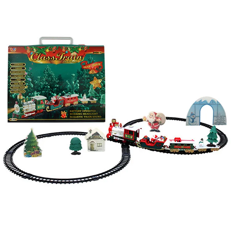 Christmas Electric Trains Toy Rail Car Mini Train Track Railway Model Transport Train Rail Car hristmas Gift