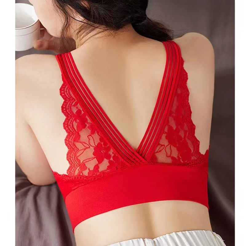 New Sexy Lace Ladies Bra Small Chest Gathered Anti-sagging Sports Beautiful Back Women\'s Underwear Shockproof Wrapped Chest