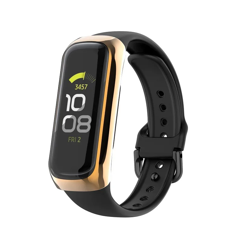 TPU-Hülle für Samsung Galaxy Fit2 Smart Band Full Cover Displays chutz folie mit Reinigung Baumwolle Anti-Scratch-Film Stoßstange