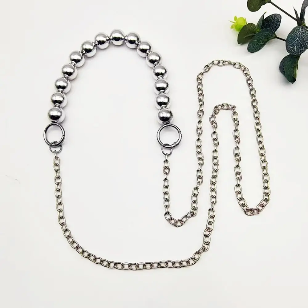 Stylish Electroplated Handbag Chain Strap Detachable Handmade Bead Handbag Chain Versatile Elegant DIY Bag Accessories Hardware