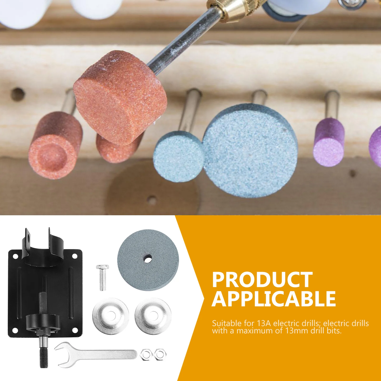 

Electric Drill Support Fixed Base Grinding Machine Premium Material Durable 13a Drills Compact Size Easy Store Convenient