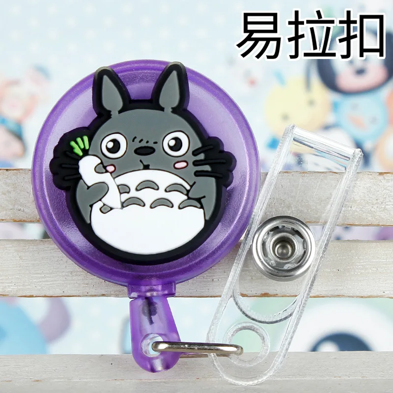 Cute Cartoon Funny for ID Card Holder Scalable Toggle Clip Employee Card Nurse Chest Card Student Bus Card Holder