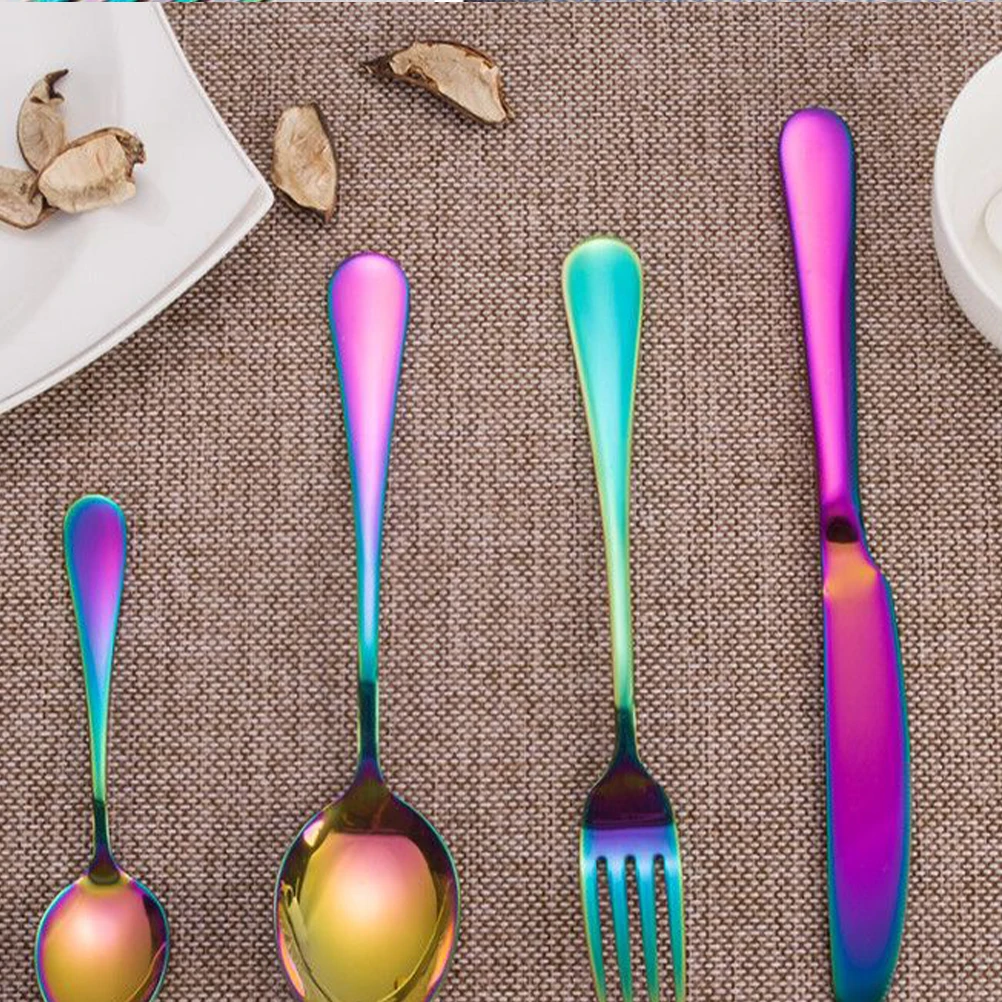 

Stainless Steel Cutlery Set Mirror Finish Luxury Wooden Box Packaging Suitable Home Outdoor Camping Steak Fork Set