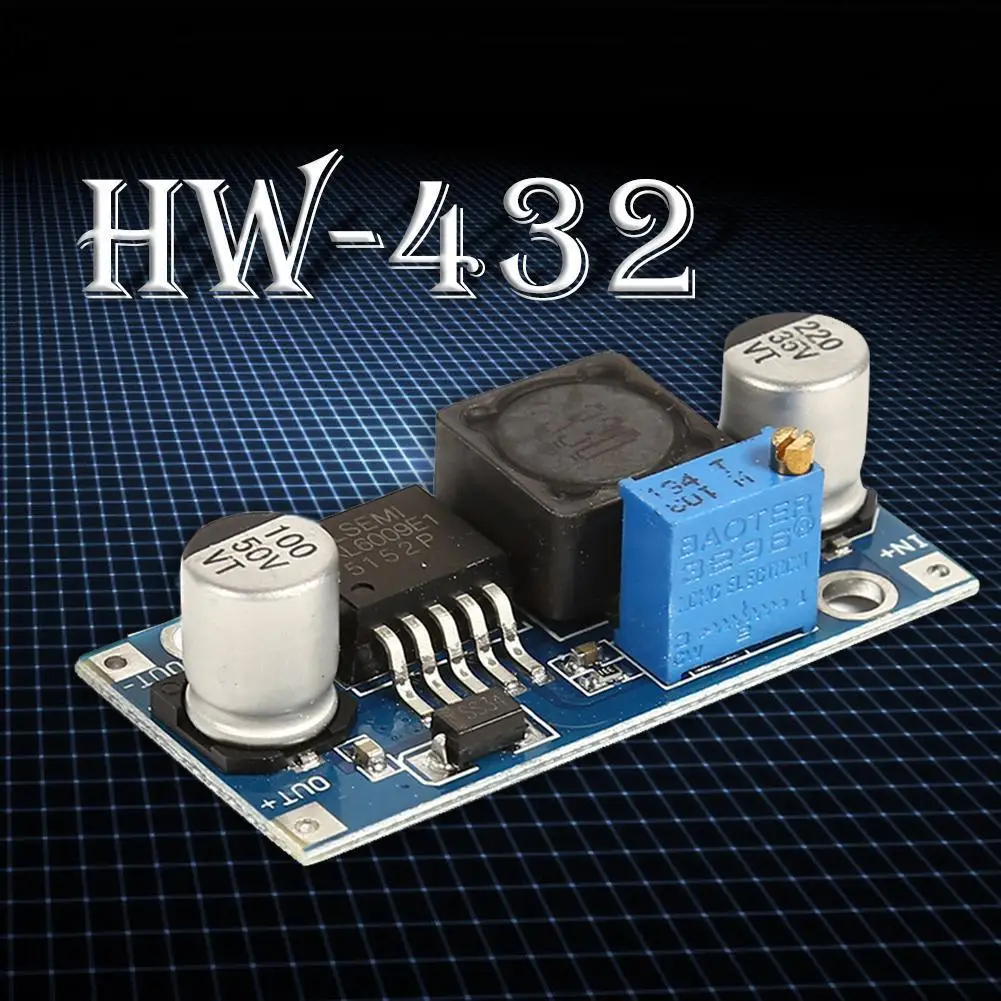 Módulo Ajustável 10-1PC HW-432 XL6009 DC-DC 5V/6V/9V/12V para Saída 24V - Placa Módulo Step-Up Ajustável