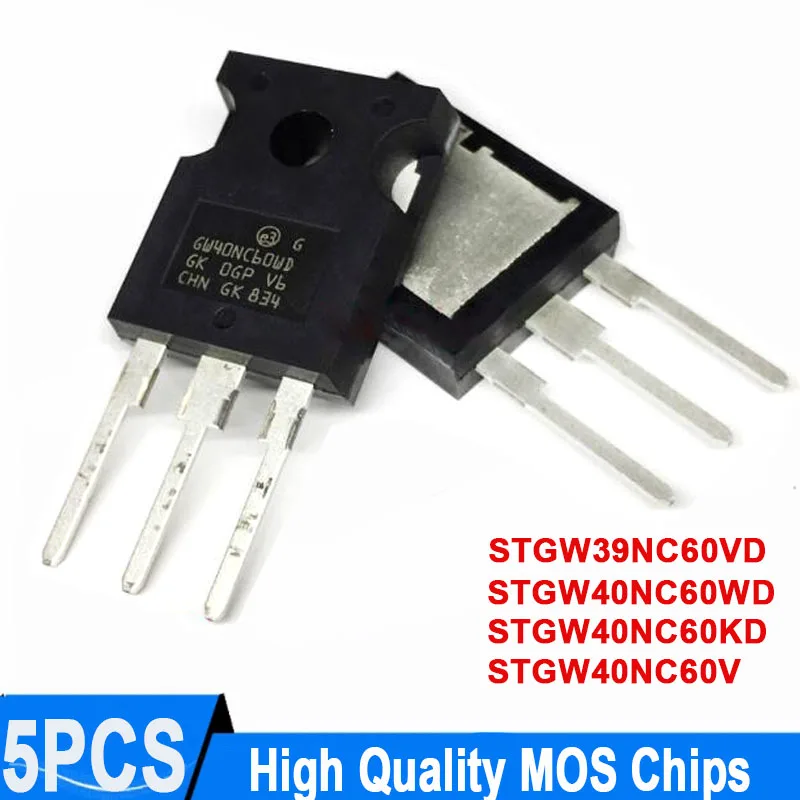 (5 pieces) GW39NC60VD STGW39NC60VD GW40NC60V STGW40NC60V GW40NC60WD STGW40NC60WD GW40NC60KD STGW40NC60KD TO-247