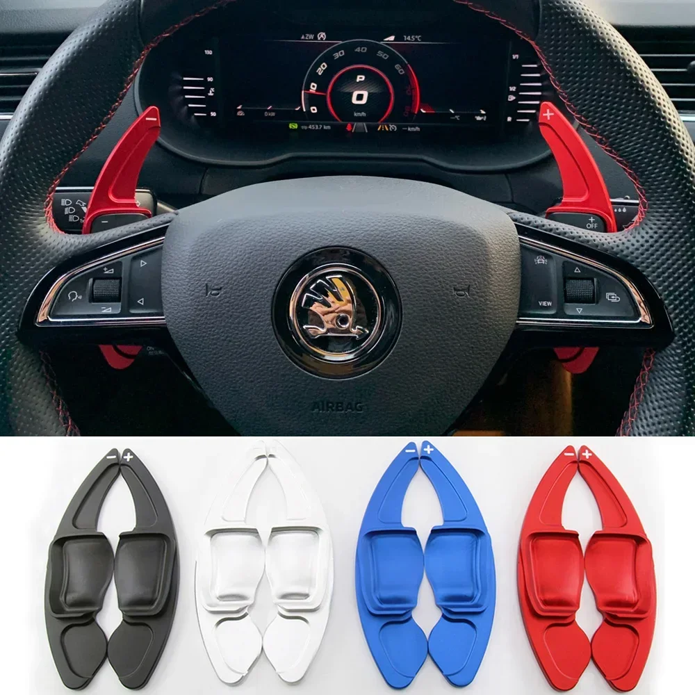 For Skoda Scala Monte Carlo Superb 3V Octavia 3 Kamiq Scout Combi Sportline Car Steering Wheel Shifter Paddle DSG Extend Sticker