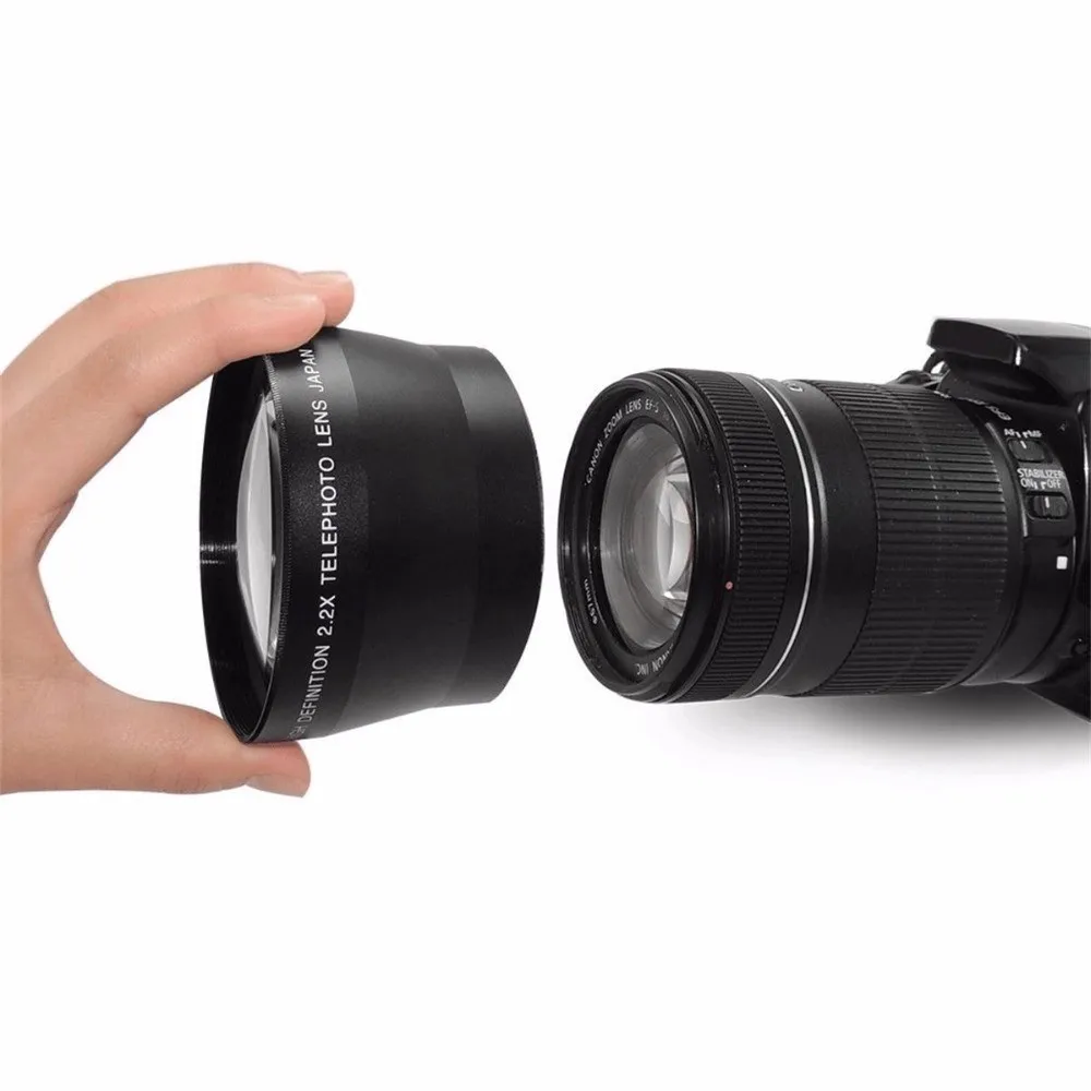 49 52 55 58mm 2x Magnification Teleconverter Telephoto Lens for Canon NIKON Sony PENTAX Olympus DSLR DV SLR Camera lens Adapter