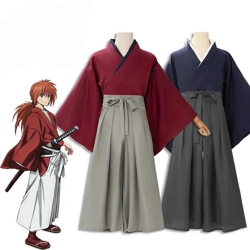 أزياء هيمورا كينشين التأثيرية أنيمي روروني كينشين للبالغين للجنسين زي الساموراي كيندو كيمونو مجموعة كاملة مع ملابس الملحقات