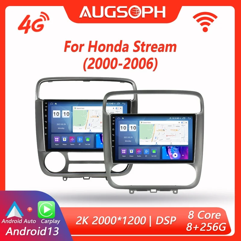 

Android 13 Car Radio for Honda STREAM 2000-2006, 9inch 2K Multimedia Player with 4G Carplay DSP & 2Din GPS