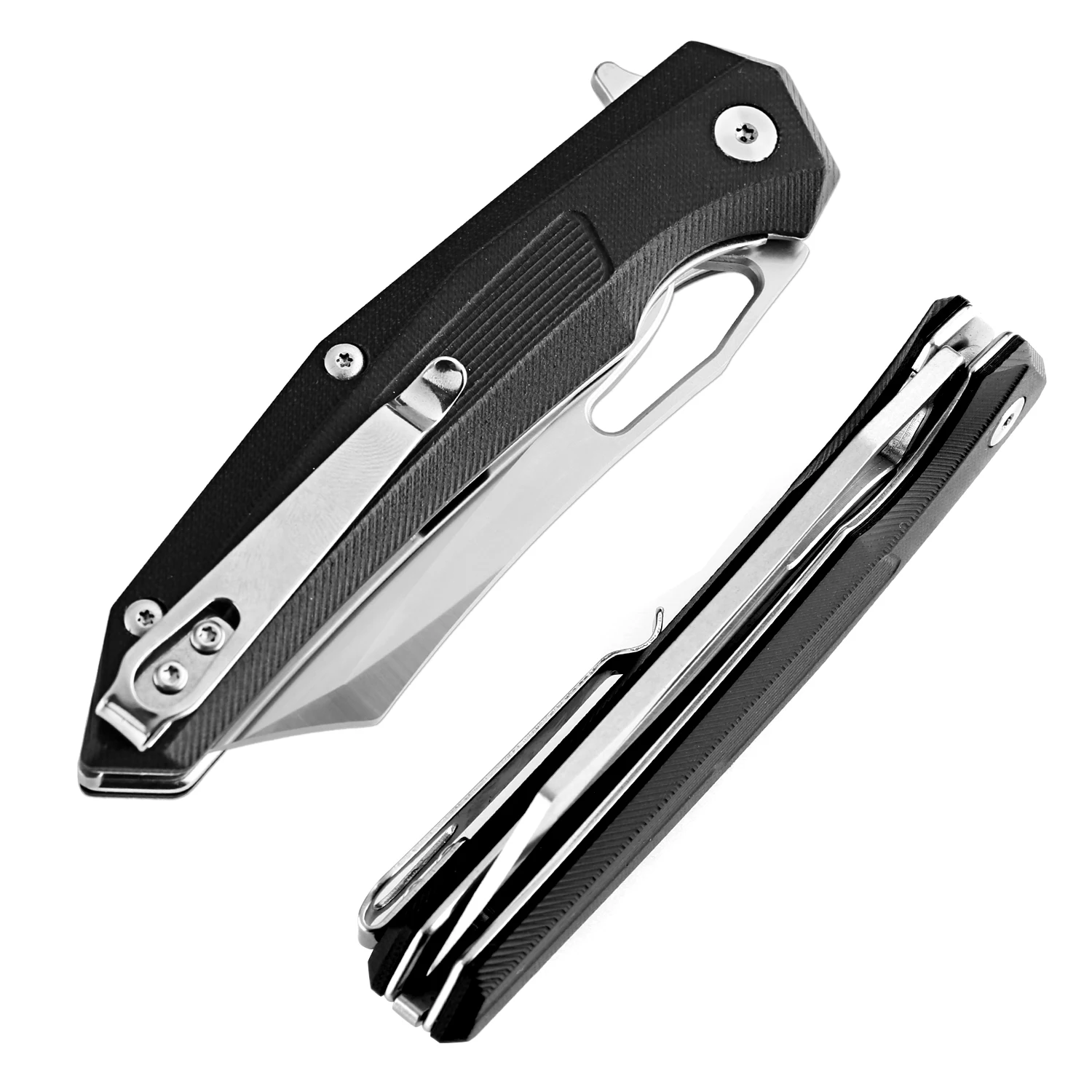 

High Hardness Sharpness Folding Knife D2 Steel Blade G10 Handle Ball Bearing Flipper Hunting Knife Tactical Camping Hiking Knife