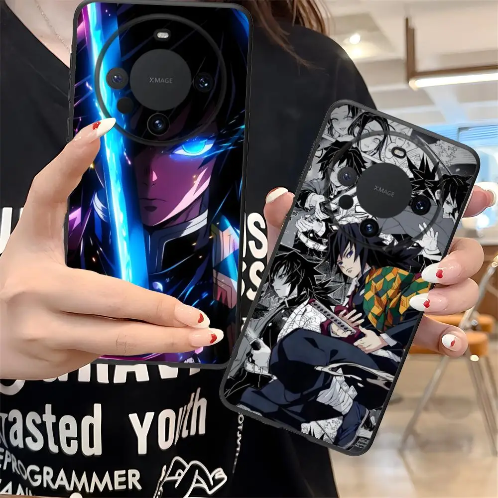 鬼滅の刃 冨岡義勇 スマホケース Huawei Mate 60 50 40 30 20 10 Pro Plus Lite E 5G対応 カラフル 保護カバー おしゃれ 高級感