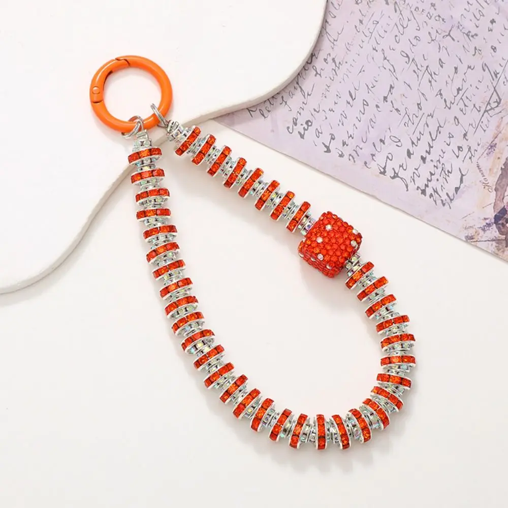 Keychain Rhinestone Phone Lanyard Bright Bling Bling Glitter Wrist Straps Diamond Crystal Anti-lost Rope Phone Accessories