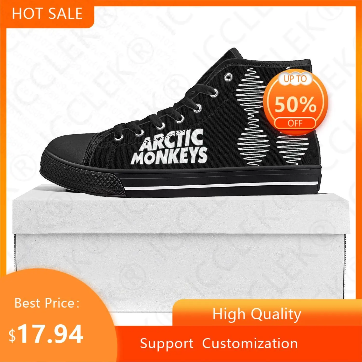 Arctic Monkeys Rock Band Pop Hohe Top Hohe Qualität Turnschuhe Frauen Der Männer Teenager Leinwand Sneaker Casual Paar Schuhe Schuh