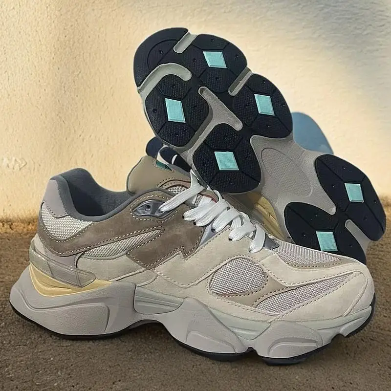 

New series of dad shoes, retro distressed, dark gray, height increasing, men's and women's running shoes