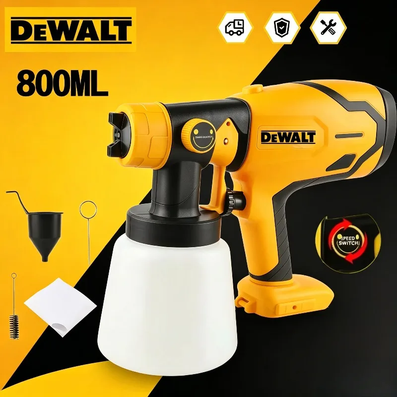 

Беспроводной электрический краскопульт DEWALT 800 мл, высокомощный распылитель для покраски автомобилей, мебели и стальных изделий