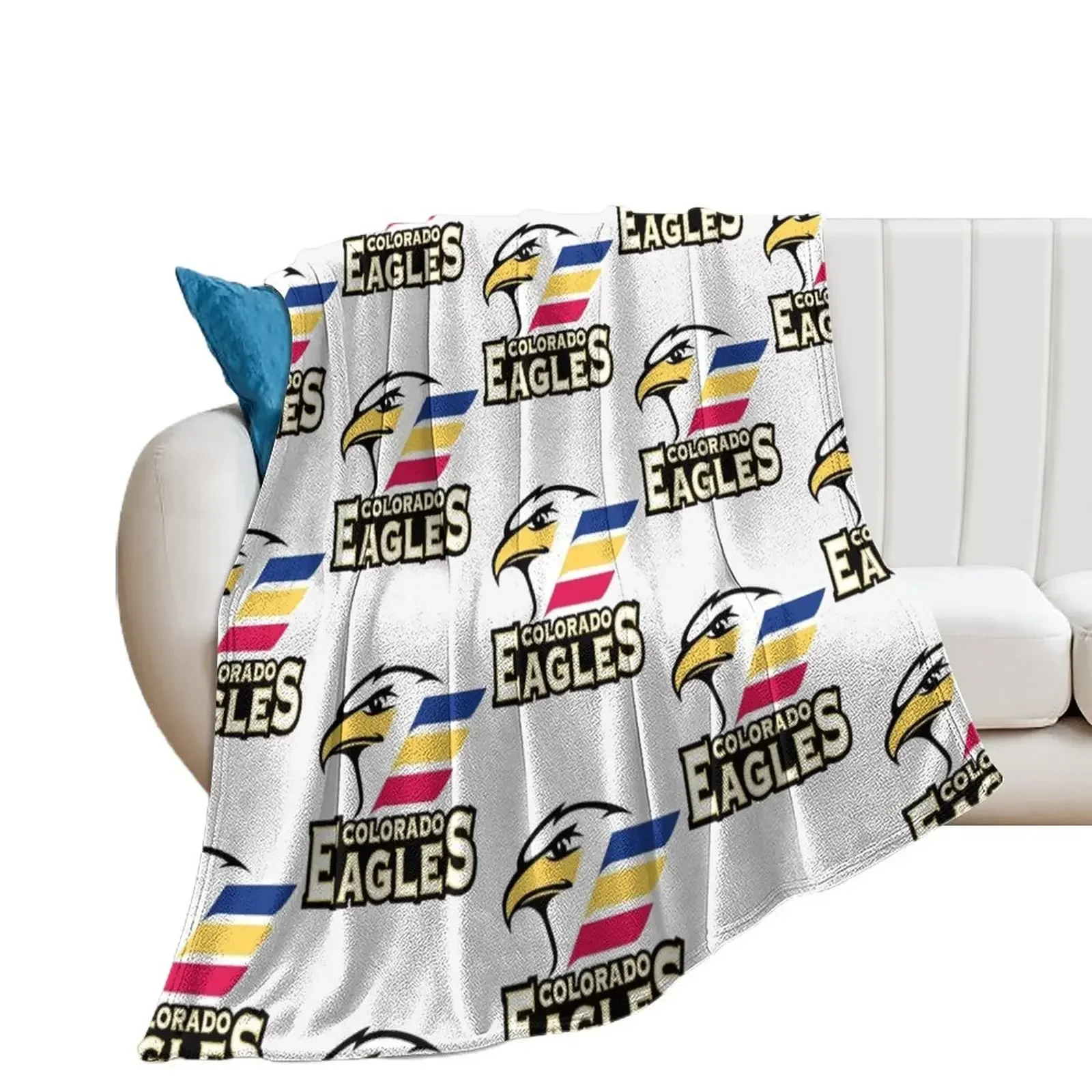 Eagles Hockey Colorado Throw Blanket Bed Fashionable Furrys anime Blankets