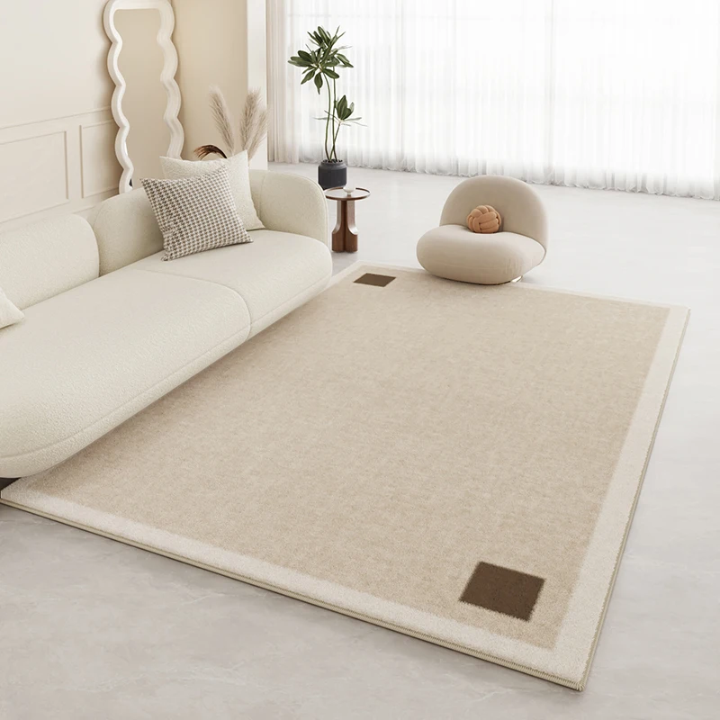 French Cream Living Room Decoration Carpet Home Bedroom Bedside Plush Non-slip Carpets Modern Study Cloakroom Soft Nom-slip Rug