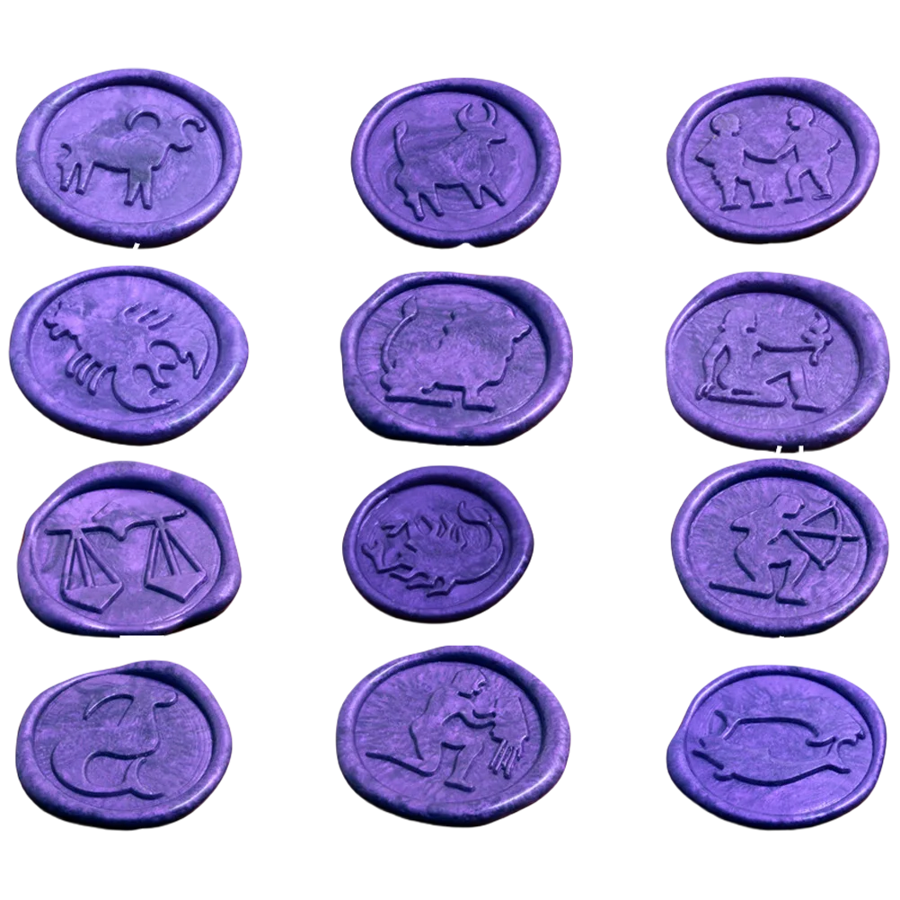 

New zodiacal signs wax seal Metal head with wood handle,Scrapbooking wax stamp Twelve constellations, Vintage Gift high quality