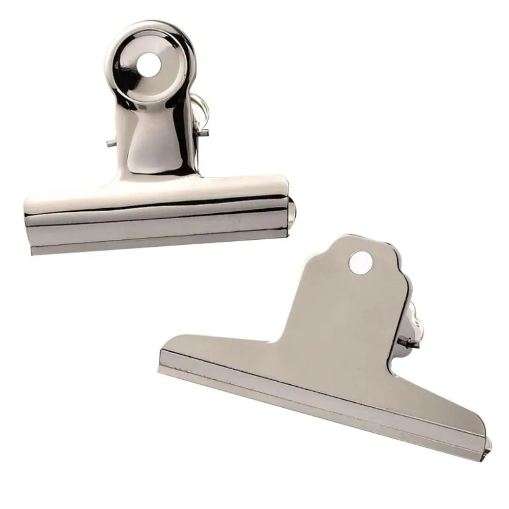 New Stainless Steel Metal Binder Clips Multi-size Round/Flat/Mountain Head Paper Clips Seal Clip Home Office School
