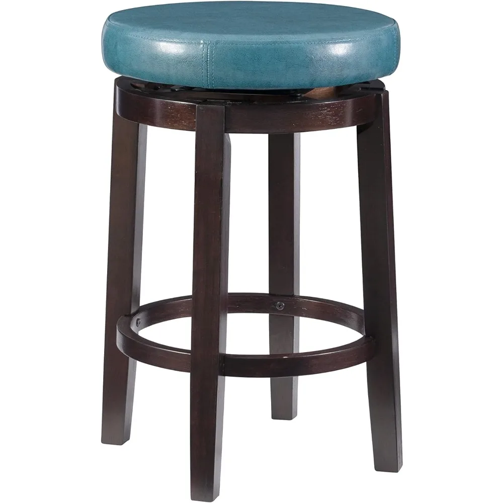 

Linon Maya Counter, Brown Stool, 24", Teal